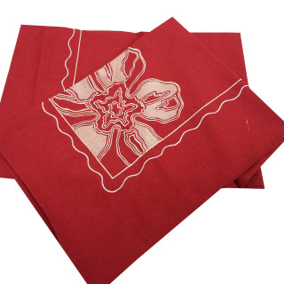 Скатертина на розкладний стіл із вишивкою 150-220 см