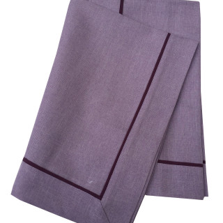 Однотонна лавандова скатертина на розкладний стіл 150-220 см