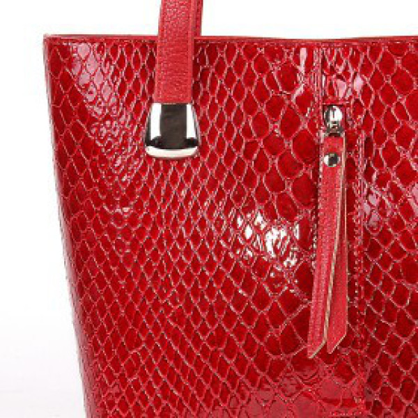 Сумка жіноча з натуральної лазерної шкіри під змію Сумка жіноча з натуральної лазерної шкіри під змію