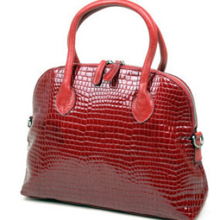 Сумка жіноча з натуральної лакової шкіри