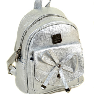 Сумка Жіноча Рюкзак-скожа сріблястий