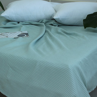 Простирадло-покривало піке 200х235 см. Косичка блакитна