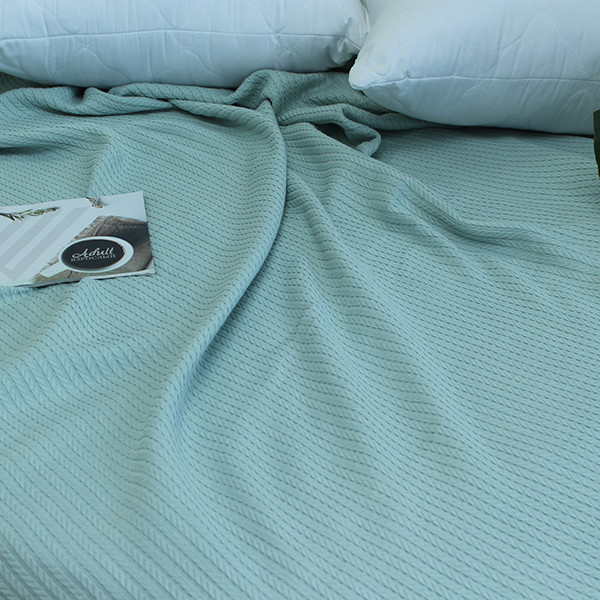 Простирадло-покривало піке 200х235 см. Косичка блакитна Простирадло-покривало піке 200х235 см. Косичка блакитна