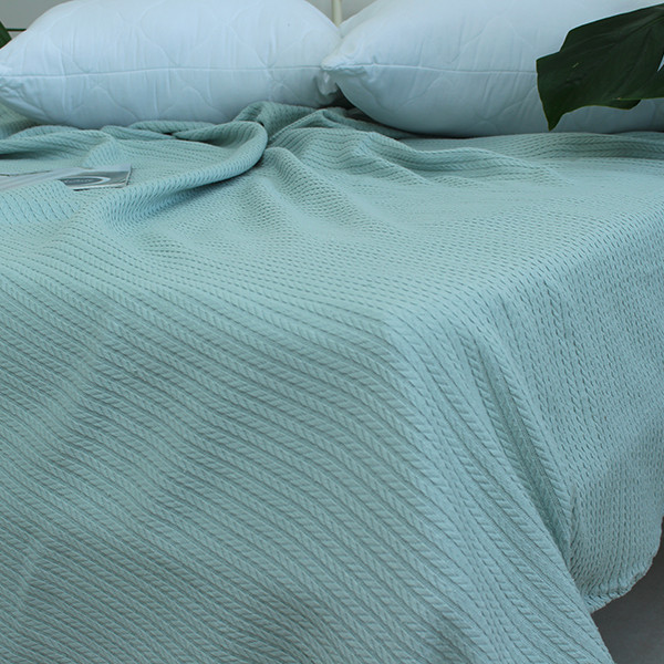 Простирадло-покривало піке 200х235 см. Косичка блакитна Простирадло-покривало піке 200х235 см. Косичка блакитна