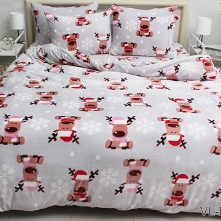 Комплект постільної білизни велсофт (мікрофібра) VL-FL7402