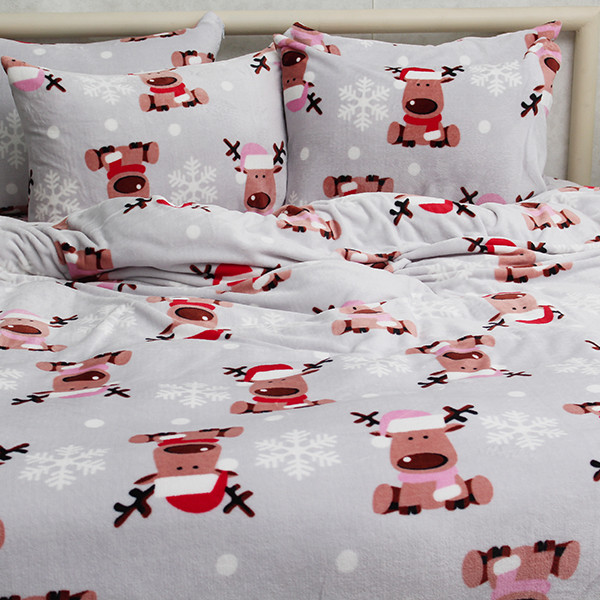 Комплект постільної білизни велсофт (мікрофібра) VL-FL7402