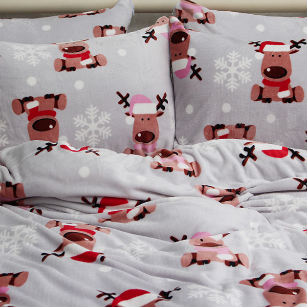 Комплект постільної білизни велсофт (мікрофібра) VL-FL7402