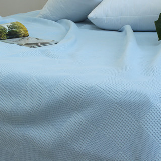 Простирадло-покривало піке 200х235 см. Клітина блакитна