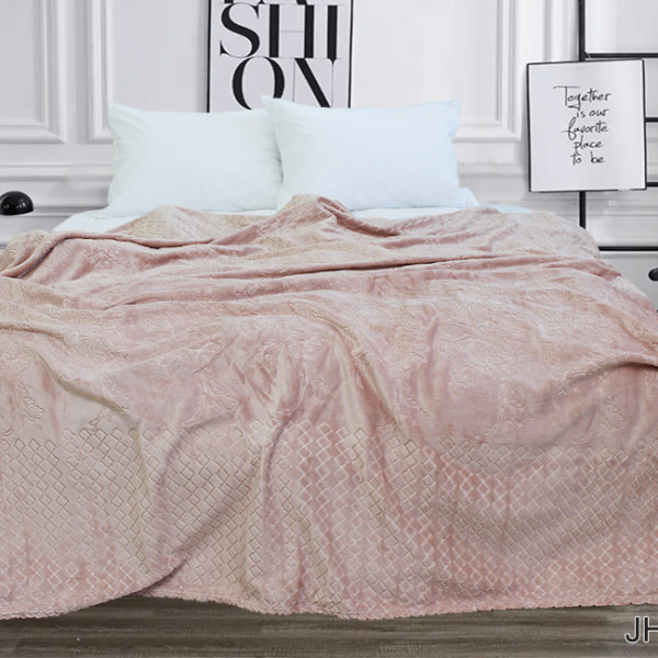 Плед велсофт (тиснение) JH1707