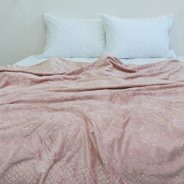 Плед велсофт (тиснение) JH1707