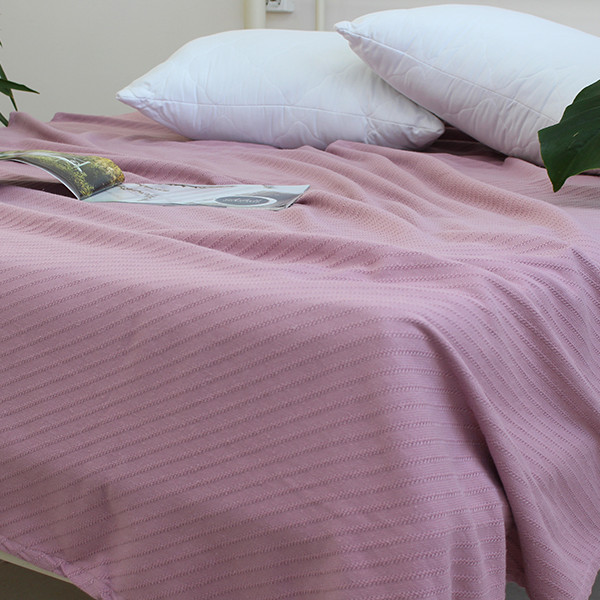 Простынь-покрывало пике 200х235 см. Полоса лиловая