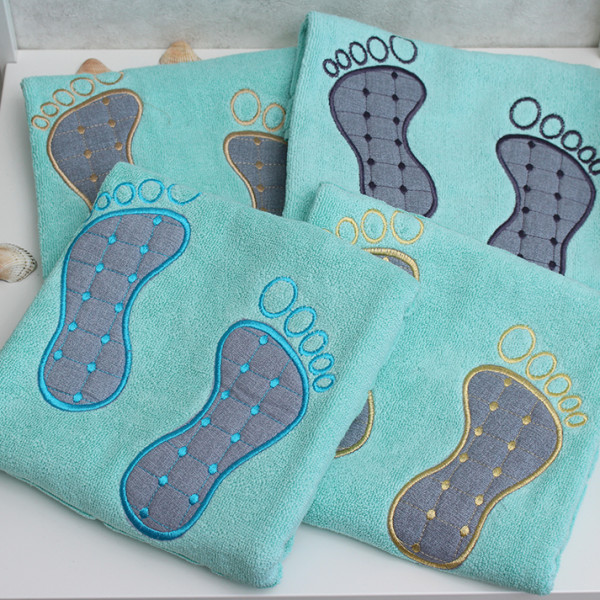 Полотенце махровое Ножки цвет: аква (Турция)