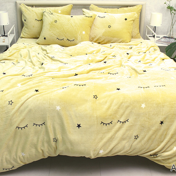 Комплект постільної білизни велсофт (мікрофібра) ALM1919 Комплект постільної білизни велсофт (мікрофібра) ALM1919