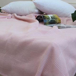 Простирадло-покривало піке 160х235 см. Клітина пудра