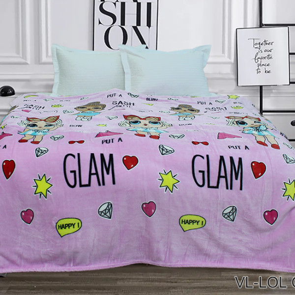 Плед велсофт (микрофибра) LOL GLAM