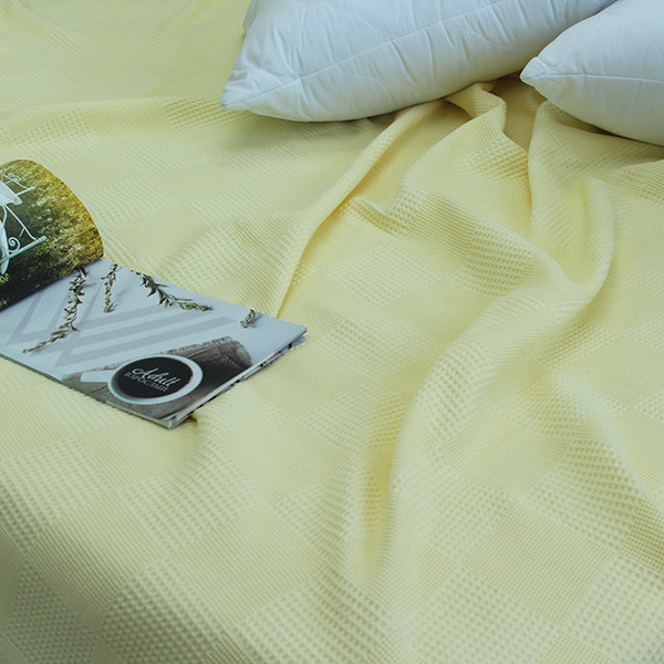 Простирадло-покривало піке 200х235 см. Клітина жовта Простирадло-покривало піке 200х235 см. Клітина жовта