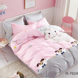 Комплект постельного белья с компаньоном R7624 pink