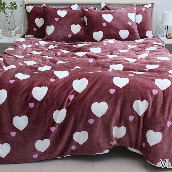 Комплект постільної білизни велсофт (мікрофібра) VL-ST08 Комплект постільної білизни велсофт (мікрофібра) VL-ST08