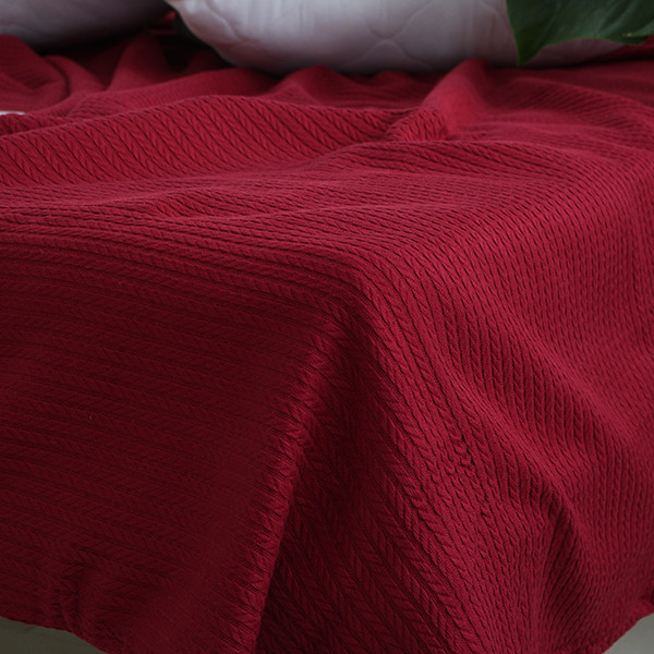 Простирадло-покривало піке 160х235 см. Косичка бордо