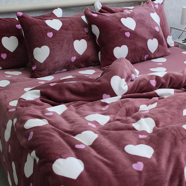 Комплект постільної білизни велсофт (мікрофібра) VL-ST08 Комплект постільної білизни велсофт (мікрофібра) VL-ST08