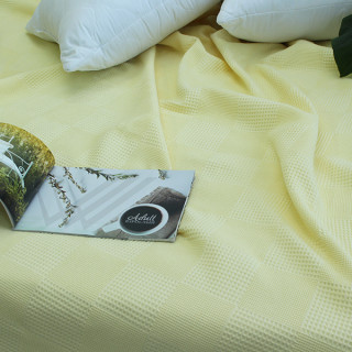 Простирадло-покривало піке 160х235 см. Клітина жовта