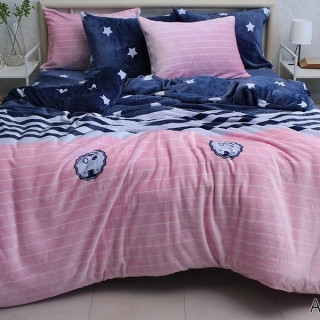 Комплект постельного белья велсофт (микрофибра) ALM1904