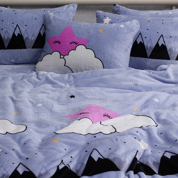 Комплект постільної білизни велсофт (мікрофібра) ALM1916 Комплект постільної білизни велсофт (мікрофібра) ALM1916