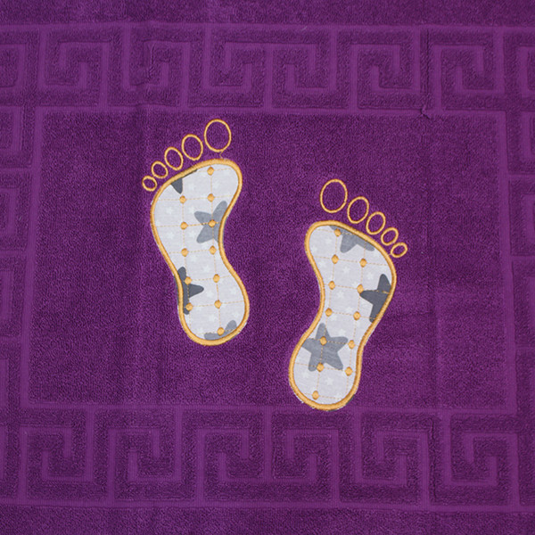 Рушник махровий Ніжки колір: фіолетовий (Туреччина)