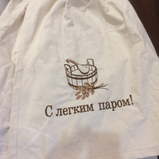 Кільт-спідниця для сауни, світло-бежева