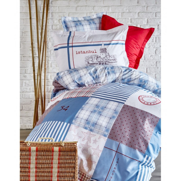 Постільна білизна Karaca Home — Life 2017-1 mavi ранфорс піке підліткова Постільна білизна Karaca Home — Life 2017-1 mavi ранфорс піке підліткова