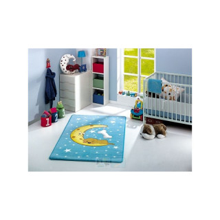 Килим у дитячу кімнату Confetti — Moon блакитний 100*160