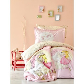 Постільна білизна Karaca Home — Pink Pony 2018-1 ранфорс підліткова