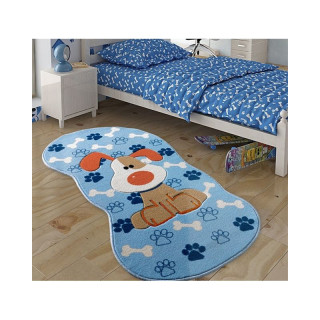 Килим у дитячу кімнату Confetti — Snopy блакитний 80*150
