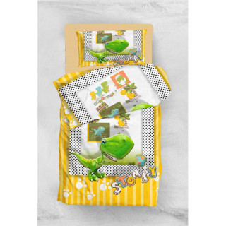 Постільна білизна Eponj Home 3D Micro Satin — Stompy Sari-Yesil підліткова