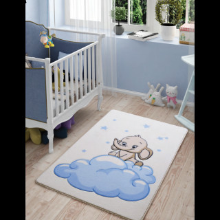 Килим у дитячу кімнату Confetti — Baby Elephant 01 блакитний 100*150