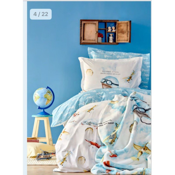 Постільна білизна Karaca Home — Plane 2018-1 ранфорс підліткова Постільна білизна Karaca Home — Plane 2018-1 ранфорс підліткова