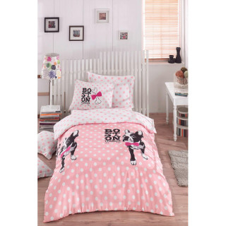 Постільна білизна для підлітків Eponj Home — Boston Pembe ранфорс