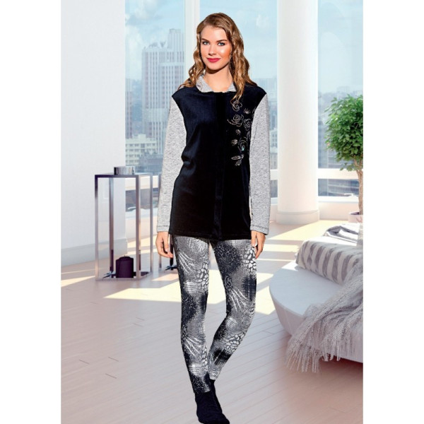 Костюм хатній жіночий велюрова піжама турція Костюм хатній жіночий велюрова піжама турція