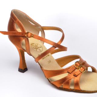 Туфлі для танців жіночі Латино колір бежевий 23,5 р 8 см
