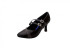 Туфлі для танців жіночі Стандарт сатин, шкіра каблук 5 або 7 см колір чорний.